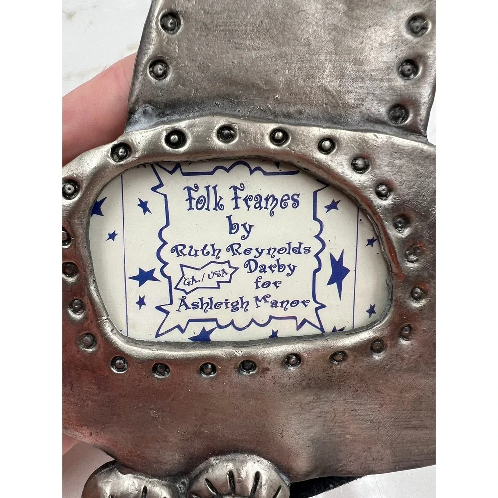 Ashleigh Manor Folk Frames Airplane Photo Frame Ruth Reynolds Darby Pewter Tone